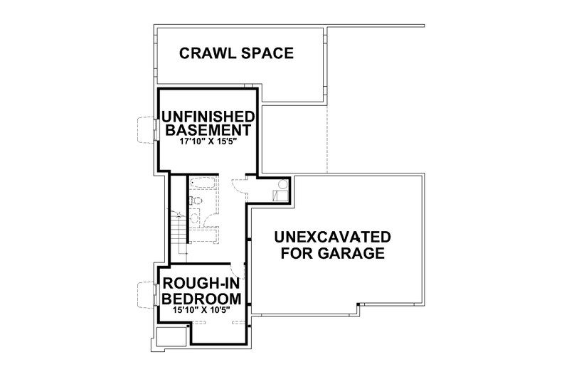 House Design - Floor Plan - Lower Floor for Prairie House Plan #112-218 - 5 bed, 3.5 bath