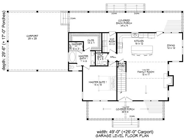 Dream House Plan - Country Floor Plan - Main Floor Plan #932-360