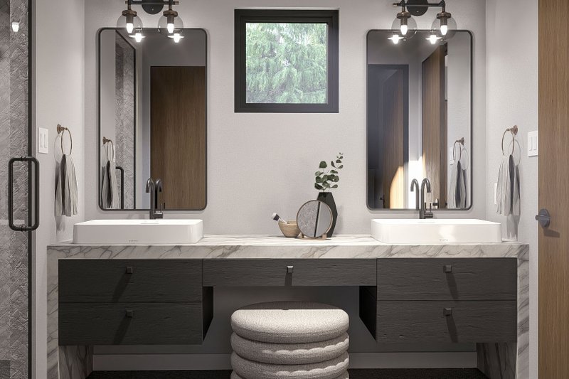 House Blueprint - Interior - Master Bathroom for Modern House Plan #455-785 - 3 bed, 2.5 bath