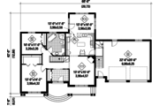 Country Style House Plan - 2 Beds 1 Baths 1285 Sq/Ft Plan #25-4637 