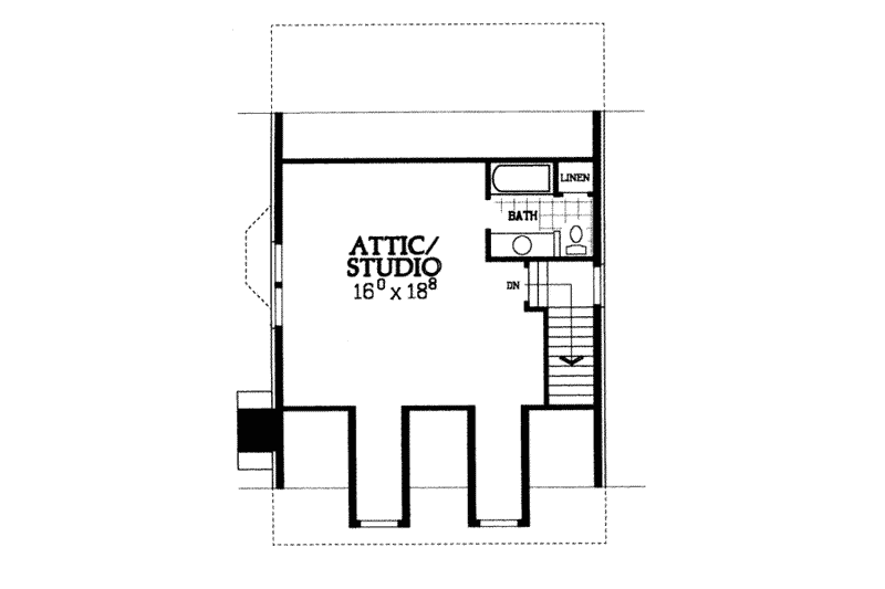 Dream House Plan - Floor Plan - Other Floor for Colonial House Plan #72-382 - 2 bed, 3.5 bath