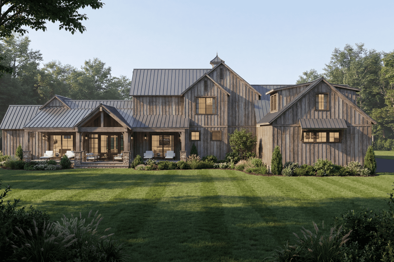 Home Plan - Exterior - Rear Elevation for Farmhouse House Plan #923-496 - 4 bed, 4.5 bath