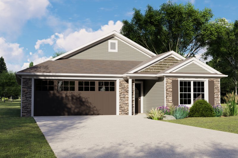 Dream House Plan - Cottage Exterior - Front Elevation Plan #1064-104