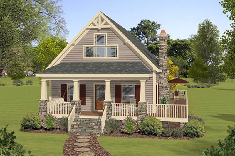 Cottage Style House Plan - 3 Beds 2 Baths 1592 Sq/Ft Plan #56-624