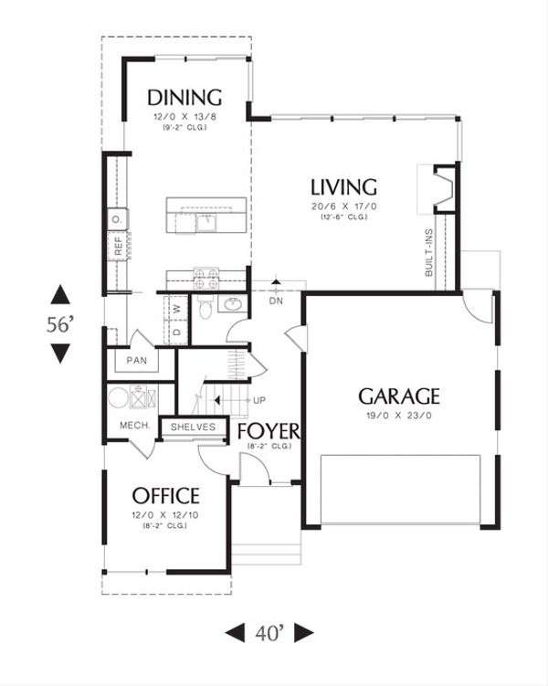 Home Plan - Modern Floor Plan - Main Floor Plan #48-534