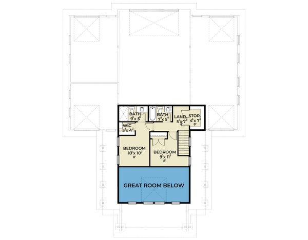 Barndominium Floor Plan - Upper Floor Plan #1070-218