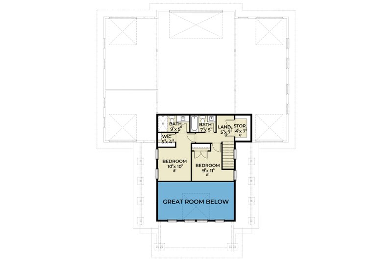 Home Plan - Floor Plan - Upper Floor for Barndominium House Plan #1070-218 - 2 bed, 2.5 bath