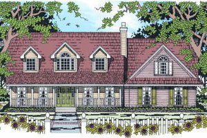 Country Exterior - Front Elevation Plan #42-348