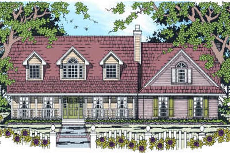 House Plan Design - Country Exterior - Front Elevation Plan #42-348