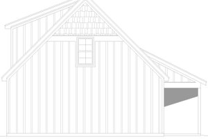 Exterior - Rear Elevation for Farmhouse House Plan #932-1117 - 1 bed, 1 bath