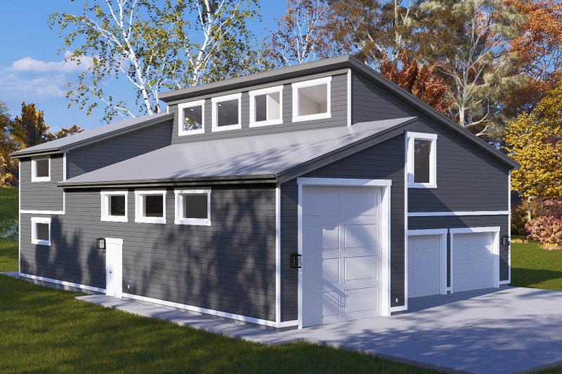 House Design - Exterior - Front Elevation 4 for Modern House Plan #1060-329 - 2 bed, 2.5 bath