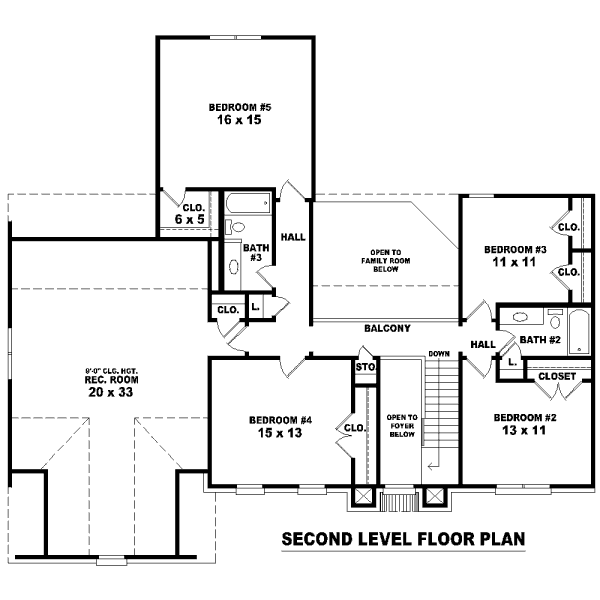 European Floor Plan - Upper Floor Plan #81-13700