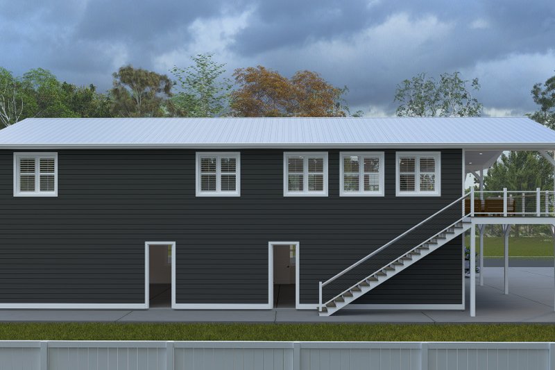 House Blueprint - Exterior - Rear Elevation for Barndominium House Plan #1060-377 - 3 bed, 3 bath