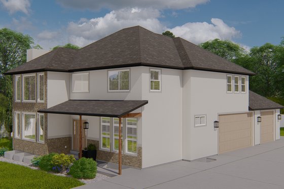 Exterior - Front Elevation 5 for Contemporary House Plan #1060-142 - 3 bed, 2.5 bath