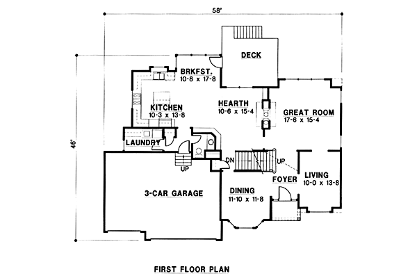 Traditional Floor Plan - Main Floor Plan #67-106