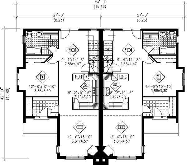 Modern Floor Plan - Main Floor Plan #25-372
