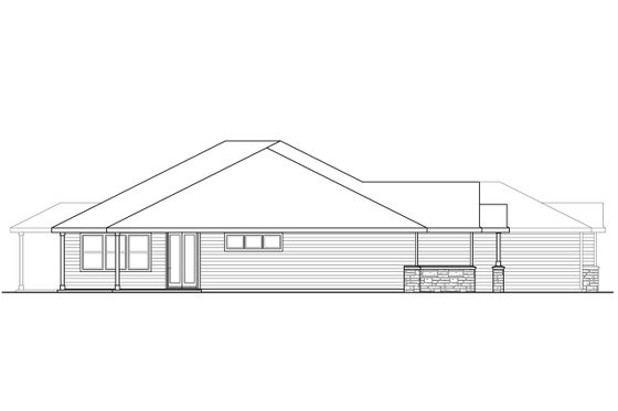 Exterior - Other Elevation for Traditional House Plan #124-970 - 3 bed, 3 bath