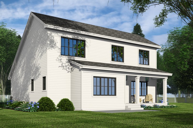 House Blueprint - Exterior - Rear Elevation for Farmhouse House Plan #51-1354 - 3 bed, 2.5 bath