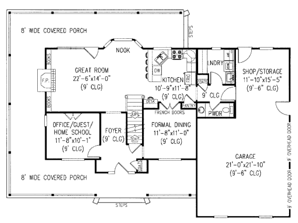 Home Plan - Farmhouse Floor Plan - Main Floor Plan #11-202