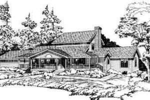 Country Exterior - Front Elevation Plan #312-181
