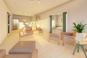 Interior - Family Room for Farmhouse House Plan #126-258 - 2 bed, 2 bath