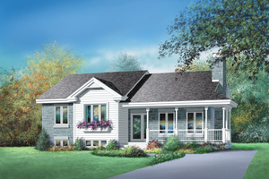 Country Exterior - Front Elevation Plan #25-1120