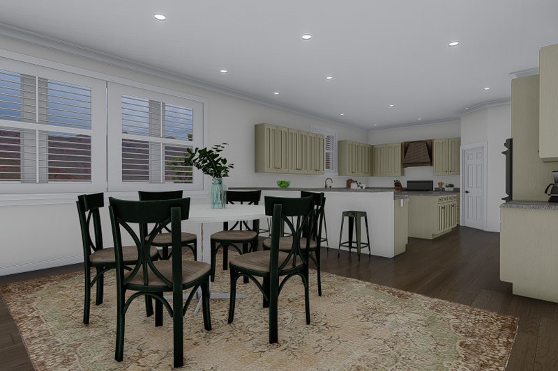 Architectural House Design - Interior - Dining Room for Craftsman House Plan #1060-237 - 2 bed, 3 bath