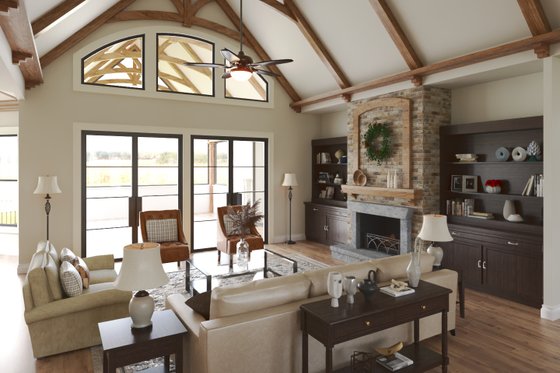 Interior - Family Room 1 for Craftsman House Plan #54-571 - 4 bed, 2.5 bath