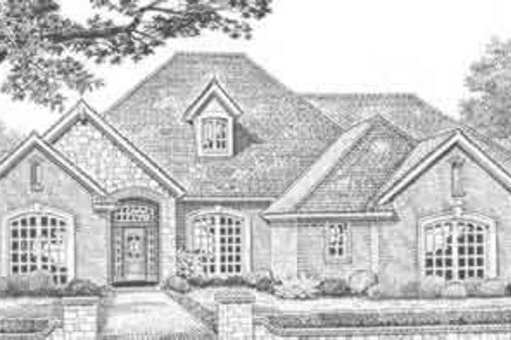 Exterior - Front Elevation for European House Plan #310-384 - 4 bed, 3 bath