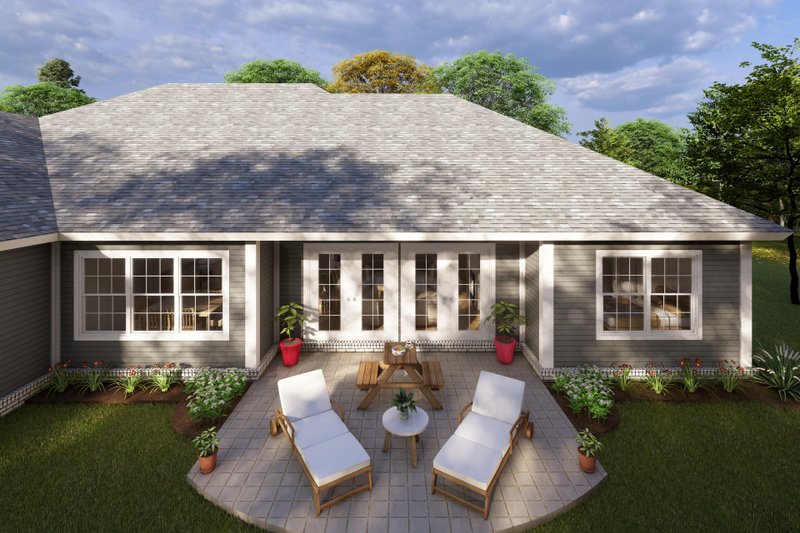 Dream House Plan - Exterior - Rear Elevation 1 for Cottage House Plan #513-2193 - 3 bed, 2 bath