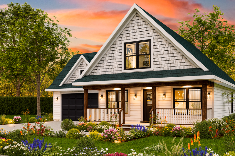 House Plan Design - Exterior - Front Elevation 8 for Traditional House Plan #54-614 - 3 bed, 2 bath
