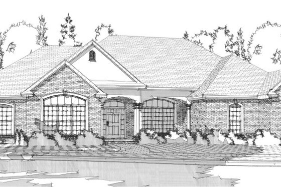 Exterior - Front Elevation for European House Plan #63-199 - 4 bed, 2 bath