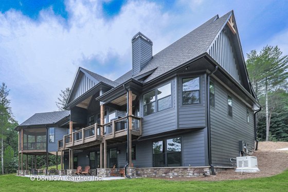 Exterior - Rear Elevation 2 for Craftsman House Plan #929-970 - 4 bed, 4 bath