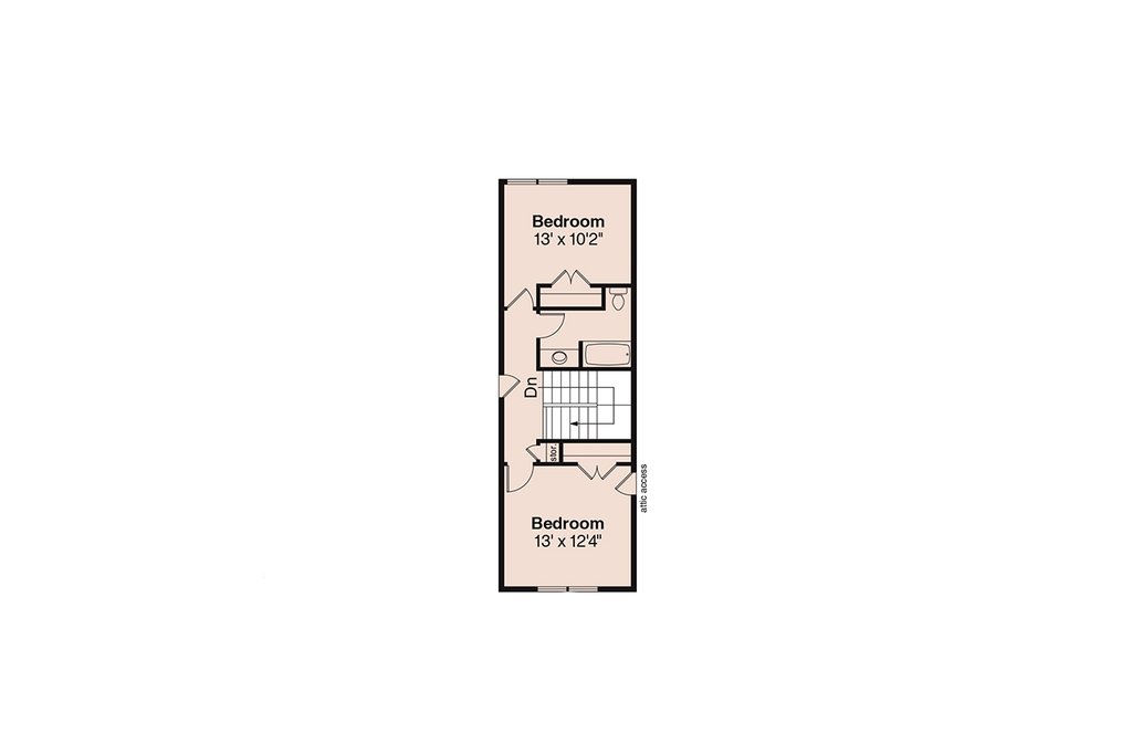 Floor Plan - Upper Floor for Craftsman House Plan #124-611 - 3 bed, 2.5 bath
