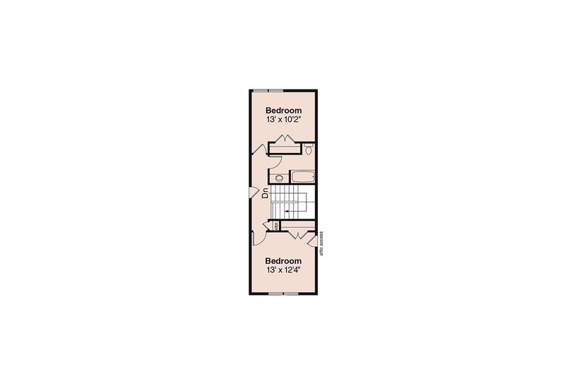 Home Plan - Floor Plan - Upper Floor for Craftsman House Plan #124-611 - 3 bed, 2.5 bath