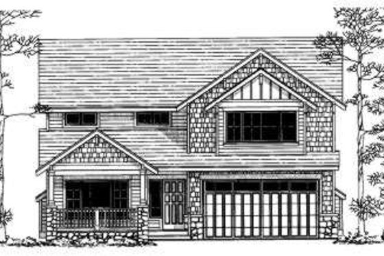 Exterior - Front Elevation for Traditional House Plan #303-442 - 4 bed, 2.5 bath