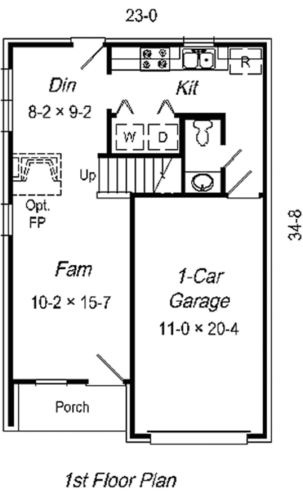 Cottage Floor Plan - Main Floor Plan #329-166