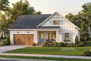 Architectural House Design - Exterior - Front Elevation for Country House Plan #51-1558 - 2 bed, 2 bath