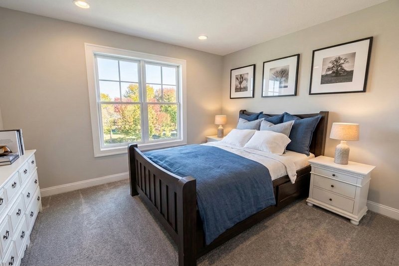 House Plan Design - Interior - Bedroom 2 for Farmhouse House Plan #51-1535 - 3 bed, 2.5 bath