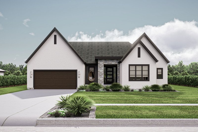 Dream House Plan - Modern Exterior - Front Elevation Plan #455-444
