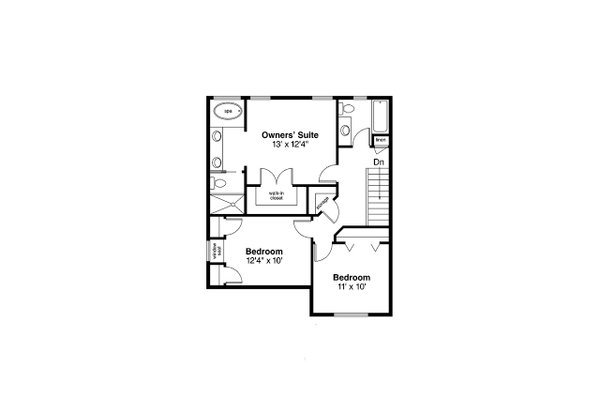 Home Plan - Traditional Floor Plan - Upper Floor Plan #124-302