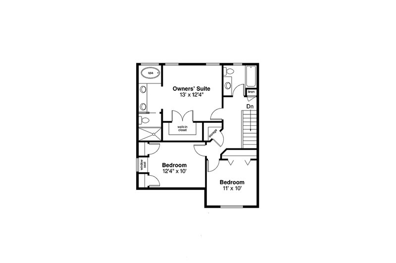 House Plan Design - Floor Plan - Upper Floor for Traditional House Plan #124-302 - 3 bed, 2.5 bath