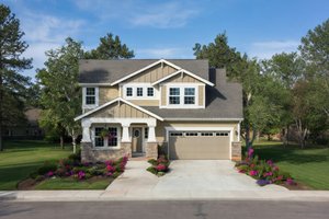 Exterior - Front Elevation 3 for Craftsman House Plan #20-1235 - 4 bed, 3 bath