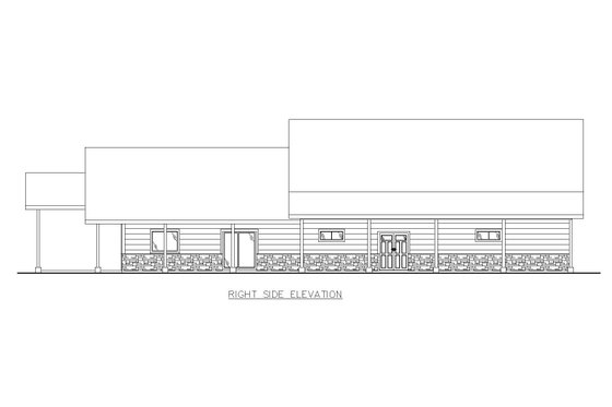 Exterior - Other Elevation 1 for Craftsman House Plan #117-999 - 1 bed, 2 bath
