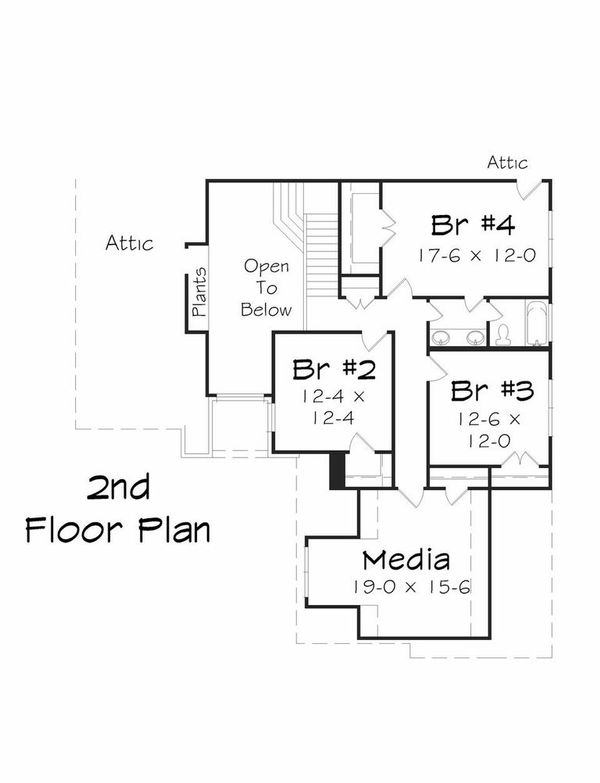 Floor Plan - Upper Floor Plan #329-370