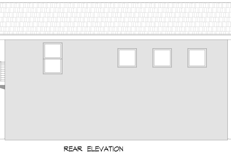 Dream House Plan - Exterior - Rear Elevation for Country House Plan #932-973, 1 bath