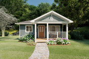 Cottage Style House Plan - 1 Beds 1 Baths 624 Sq/Ft Plan #126-178 