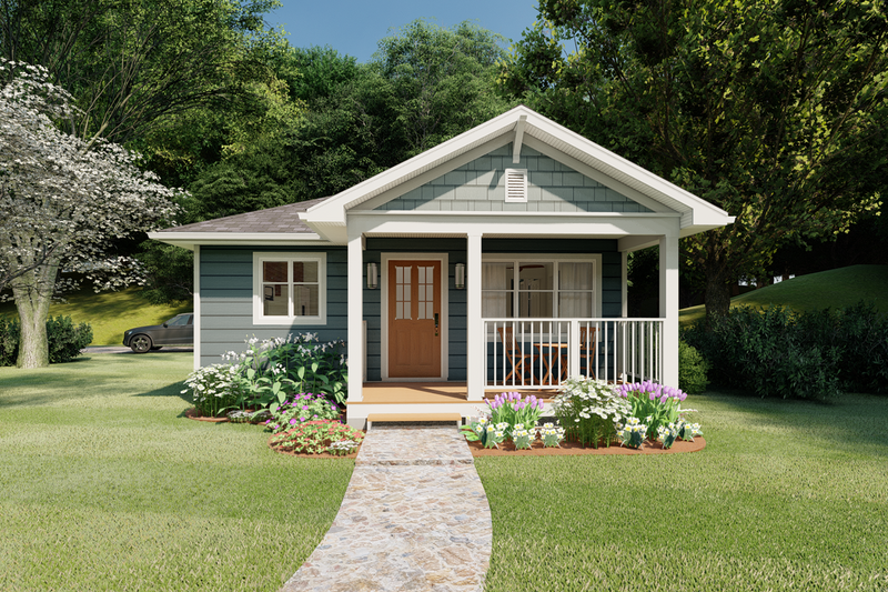 House Plan Design - Cottage Exterior - Front Elevation Plan #126-178