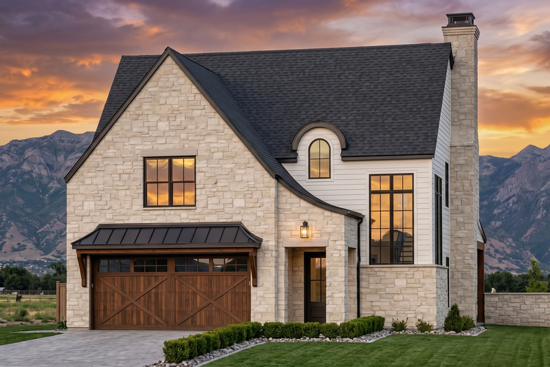 Architectural House Design - Exterior - Front Elevation 3 for Cottage House Plan #1096-211 - 4 bed, 3.5 bath