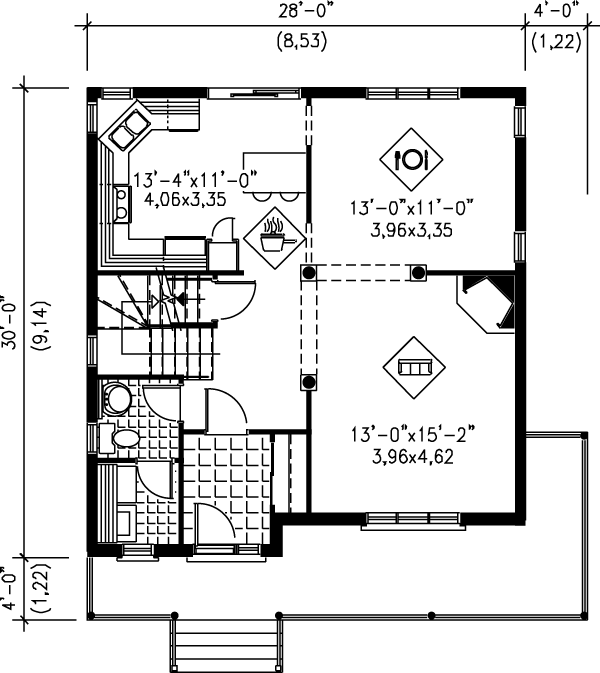 Dream House Plan - Traditional Floor Plan - Main Floor Plan #25-2006